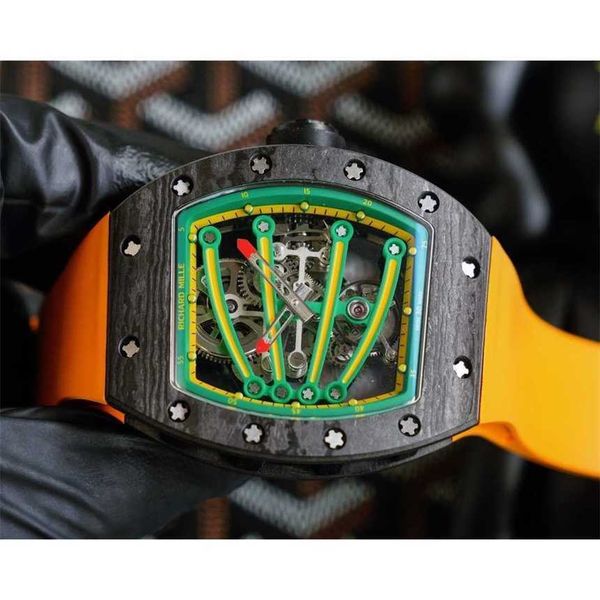 

mechanical rm59 rm05901 sports watch superclone movement active carbon tourbillon fiber case sapphire mirror 5110x 4310 x 1520 sports watche, Slivery;brown