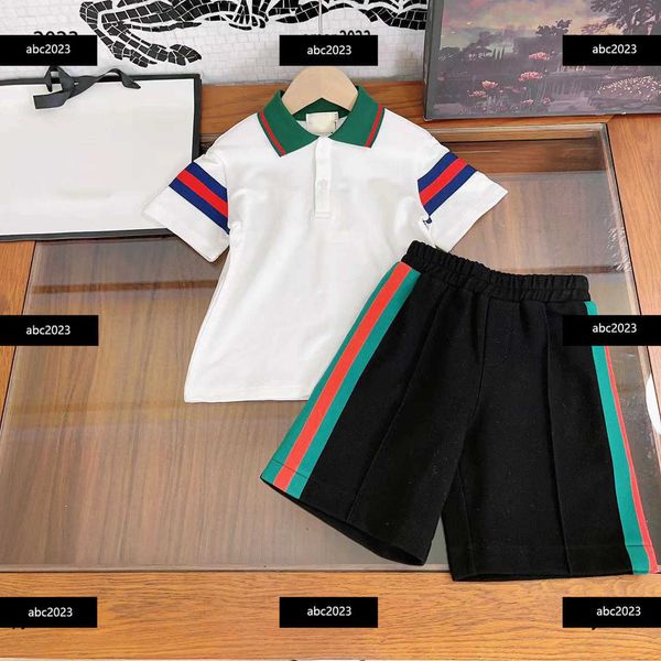 

new tracksuits designer baby kids clothing sets girls luxury dress boys sporty suits kids 2pcs t-shirt and shorts ing, White