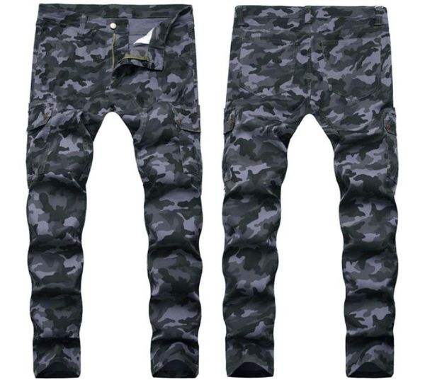 

men039s jeans mens overalls camouflage stretch slim fit long denim blue hip hop pants pencil for male5907515