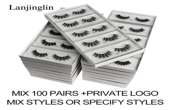 

lanjinglin whole 1020304050100 pairs bulk 3d faux mink lashes natural long false eyelashes thick fluffy volume eyelash7985706