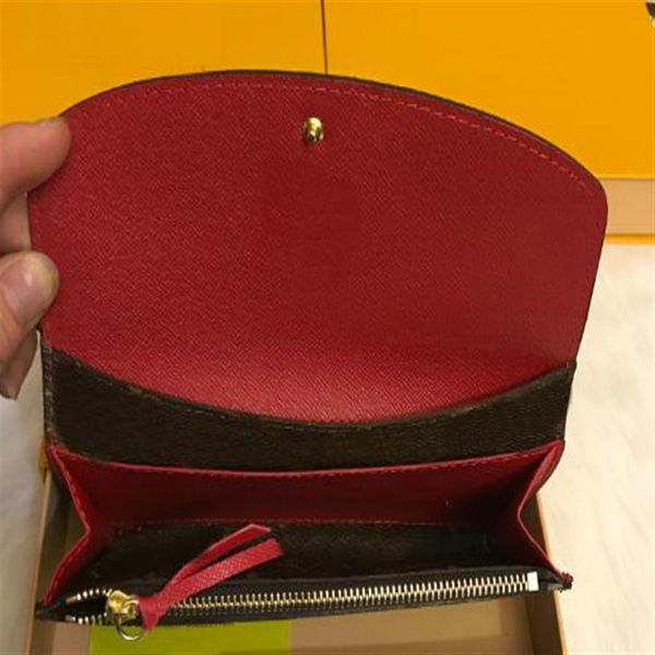 

designer brown letters wallet women's wallet zipper bag female designer wallet purse fashion card holder pocket long women ba259e, Red;black