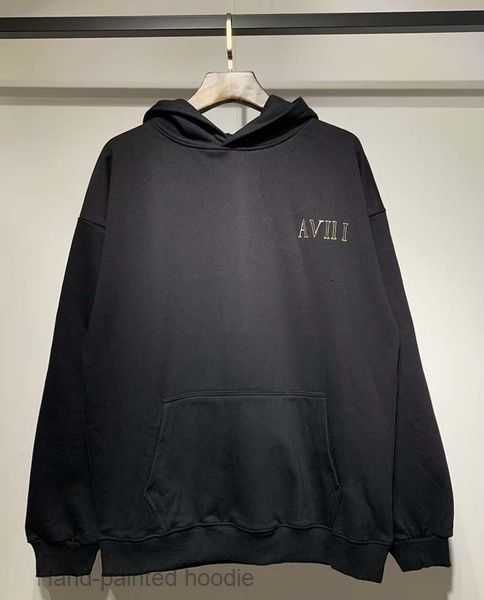 

personalized hand-painted logo hoodiedesigner mens hoodie womens letter street autumn and winter fashion sweatshirt loose jumper 05 3, Black