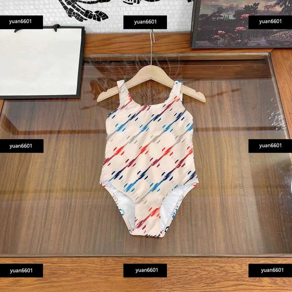 

luxury kids designer clothes baby bikini girls swimwear designer onepiece new arrival checkered pattern beach supplies size 80150 cm sh, Black