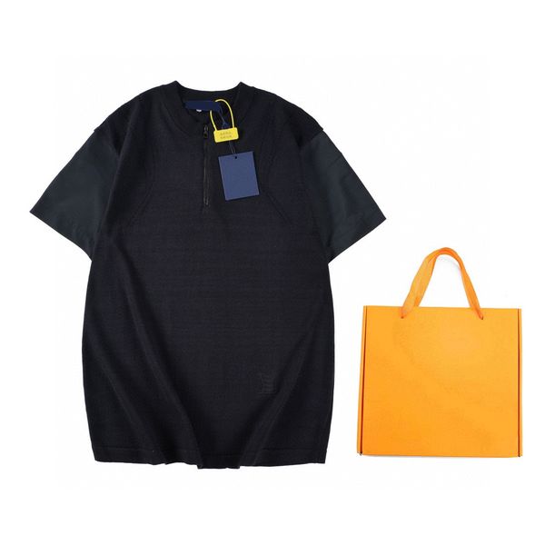 

men's plus tees & polos letter knitted sweater in autumn / winter 2023 knitting machine e custom detail crew neck cotton q3f, Black;brown