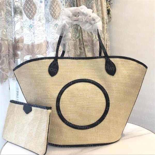 

travel messenger summer beach petit bucket shoulder bag wicker woven female totes straw bags casual rattan women handbag216q