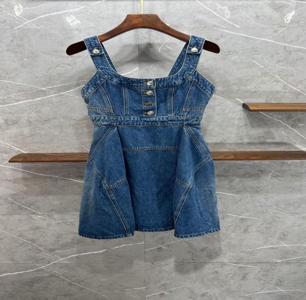 

2022 european luxury dress fashion patchwork slim fit suspender denim shorts dress8536694, White;black