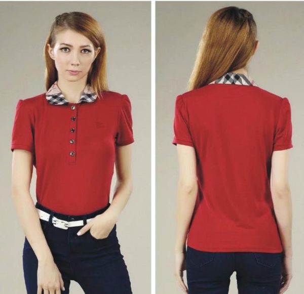 

womens polos designer summer tshirts fashion plaid women tees woman tshirts cotton v neck ladies femme luxurys casual c4143585, White