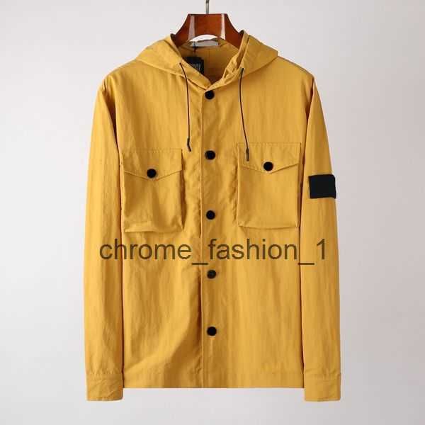 

outerwear designer badges zipper shirt jacket loose style spring autumn mens oxford breathable portable high street stones island clothing j, Black;brown