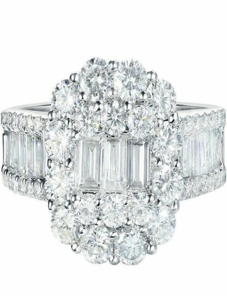 

vecalon baguette promise ring 925 sterling silver t shape 5a cz statement wedding band rings for women bridal fine jewelry5060310, Slivery;golden