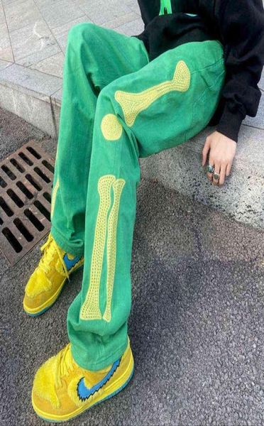 

skull embroidery print pants men fitness wide leg pant streetwear trousers pantalon g12177418832, Black