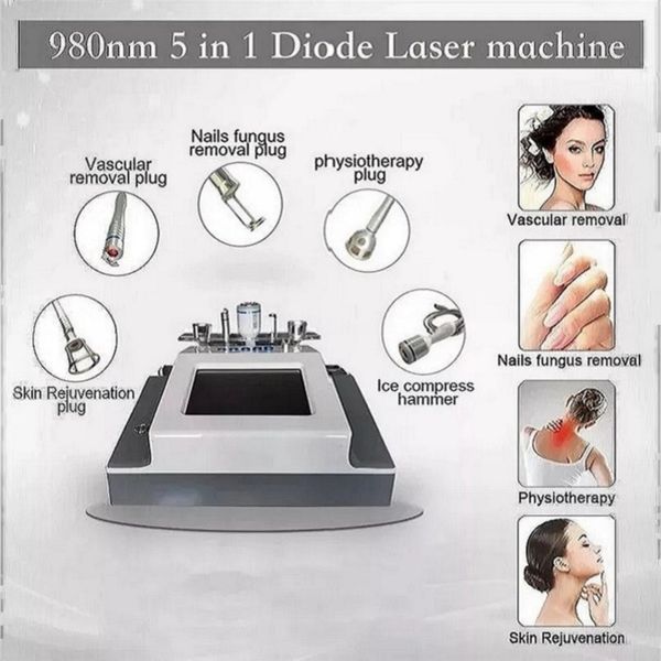 

2023 spider vein therapy machine skin cooling 980nm laser diode red blood vessel resection machine
