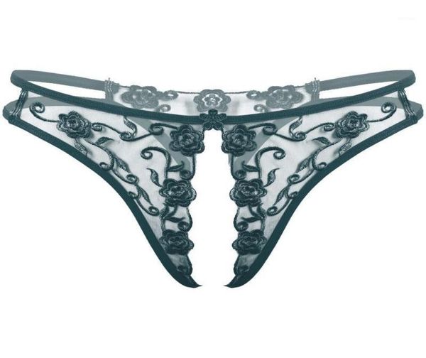 

women039s panties women flower embroidery cutout briefs crotchless underwear low waist seethrough tback underpants linge6866115, Black;pink