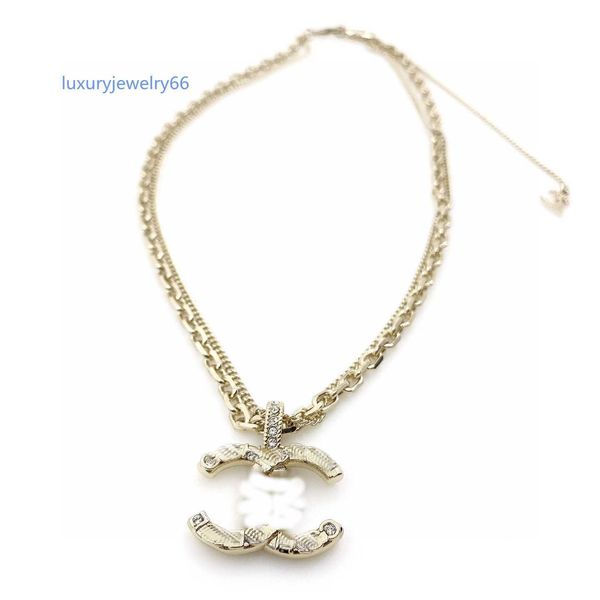 

luxury brand designer double letter ccity pendants necklaces choker channel pendant necklace chain jewelry accessories mx3c, Silver