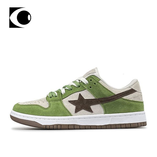 

dress shoes star series green white sneakers shoes men sports running shoes anti-slip tenis comfortable suede color block patchwork shoes 23, Black