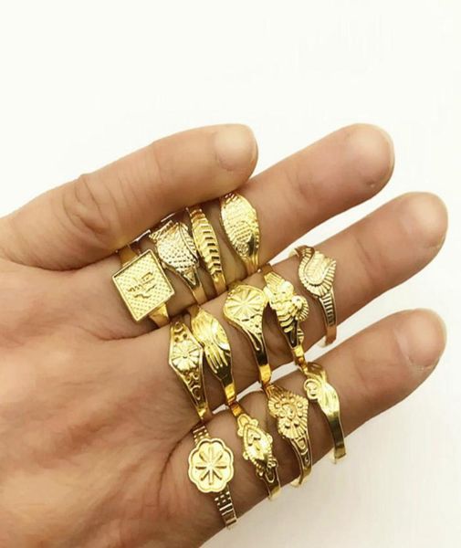 

rings steel rose gold antiallergy smooth simple wedding couples bijouterie for man or woman gift whole8499801, Golden;silver