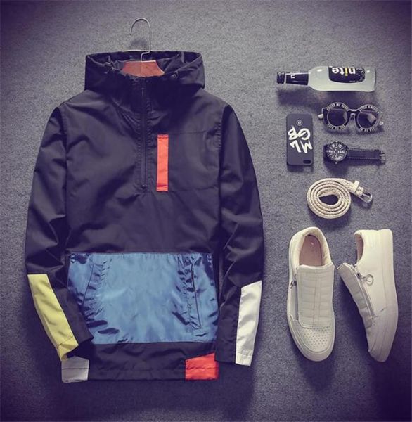 

men039s jackets windbreaker jacket men 2021 spring fashion menwomen hooded casual male coat thin outwear clothes3297189, Black;brown