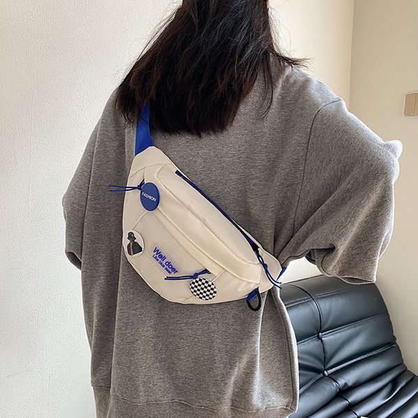 

waist bag chest nylon shoulder crossbody bag for phone 2023 korean sport hip sack pouch fashion girl student belt 230821