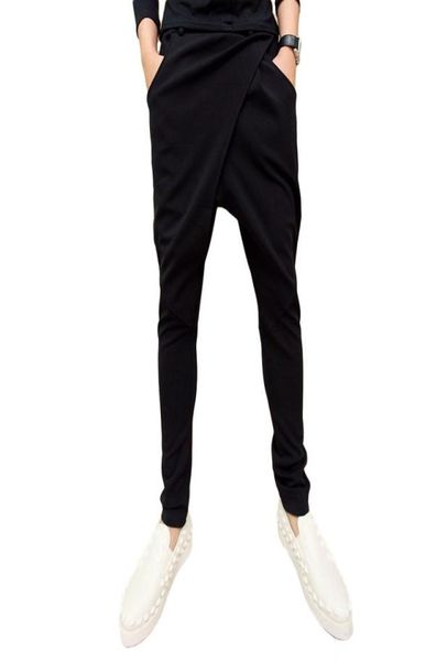 

asian size mxxl 2018 brand clothing men039s harem pants side pocket drawstring solid black sweatpants homme3889692