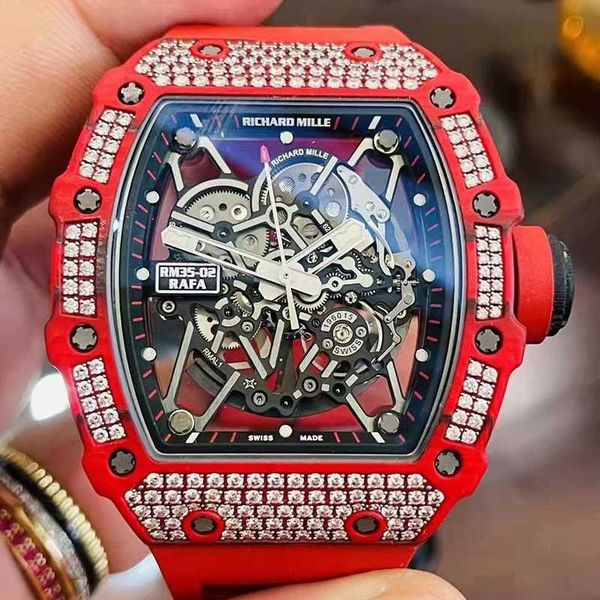 

richardmille mechanical wrist watch rm series watch pilot wristwatches series rm3502 carbon fiber original diamond rm3502 original diamond y