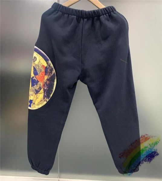 

solid color foaming print sweatpant 1 men women pants sports trousers48956365117001, Black