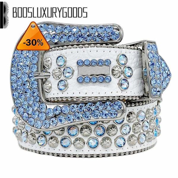 

2023 designer bb belt simon belts for men women shiny diamond belt black on black blue white multicolour123458a1az, Blue;gray