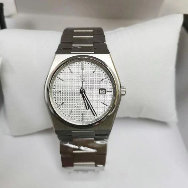 

automatic watch wristwatches strap blue dial 40mm back mens steel glass movement watches, Slivery;black