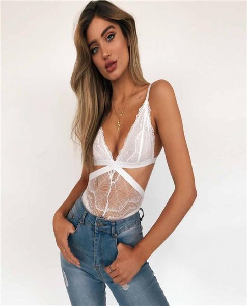 

white black bra jumpsuits women patchwork lace slim v neck bodysuit slimming high waist vest rompers for s4759398, Black;white
