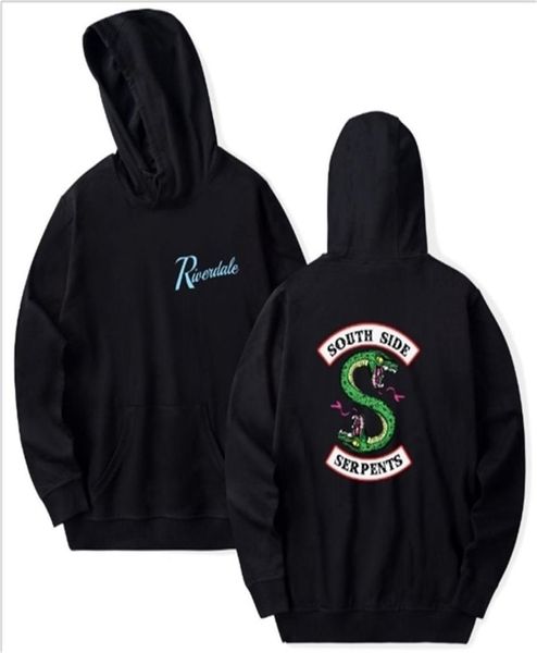 

serpents hoodie men women south side riverdale southside boys girls oversize sweatshirts pullover hoodies streetwear y2009155298377, Black