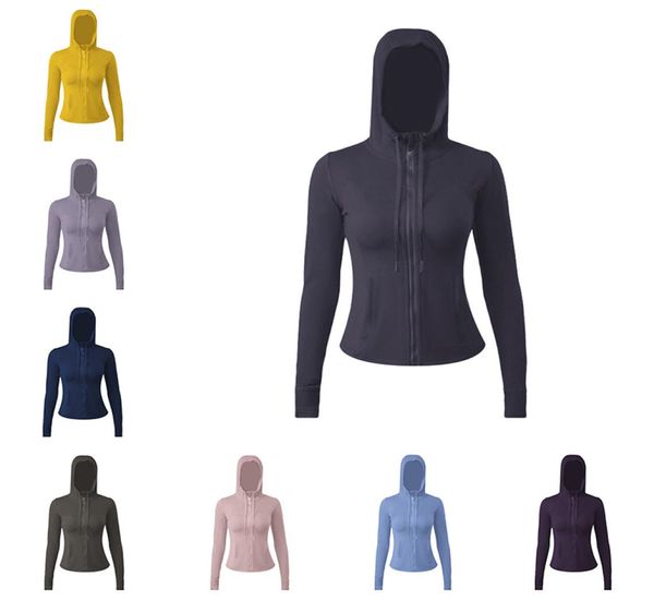 

with hood yoga jackets wear hooded define womens solid color slimming the body sports jacket coat doublesided sanding fitness cho2144796, Black;brown