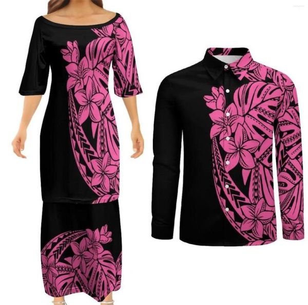 

casual dresses 7xl samoan puletasi shirt and skirt set ie faitaga plus size two piece with couples matching5569631, Black;gray