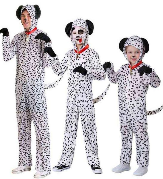 

halloween kids boys onesie dalmatian spotty dog cosplay come black white cute animal kids jumpsuit pajama for l2207149869259, Black;red