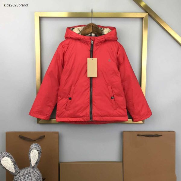

designer kids down jackets baby winter clothing size 110-160 cm  smaller in size solid color hooded outwear aug16, Blue;gray