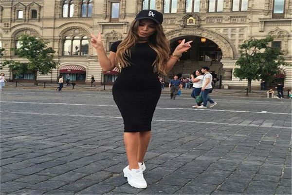

casual dresses summer dress woman short sleeve vestido long tee6852195, Black;gray