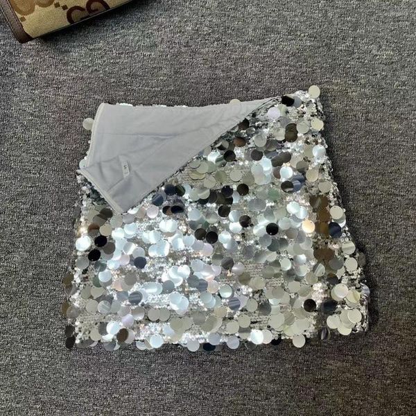 

skirts european and american sequin skirt for women in summer 2023 high-waisted slim fashion hip, Black