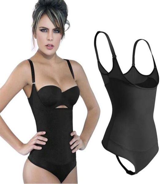 

women039s shapers women rubber latex waist trainer underbust fajas corset postpartum zip hooks underwear thong slimming bo3159123, Black;white