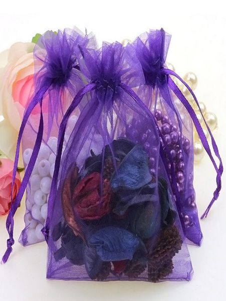 

100pcs 57inch organza bags jewelry pouches wedding favors christmas party gift packing bag 13 x 18 cm9457284