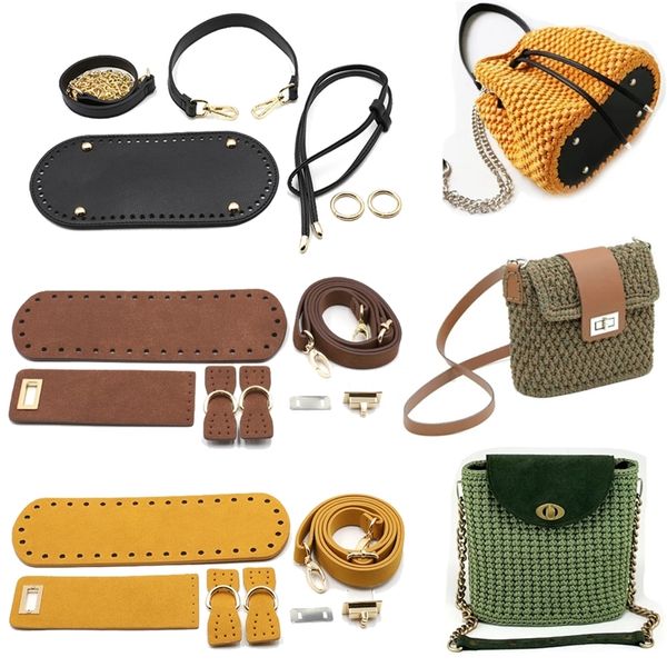 

a set handmade handbag bag set leather bag bottoms with hardware package accessories handbag shloulder straps diy women backpack 2023