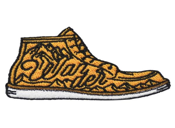 

fashion sneaker embroidery iron on patches mini decoration for clothing bag hat diy design applique 7822367, Black