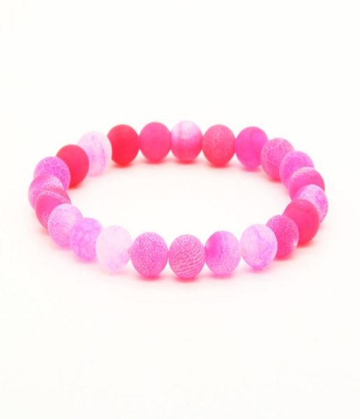 

whole 10pcslot mix colors 8mm good quality blue red green weathering dragon veins stone beads energy elastic bracelets3942298, Black