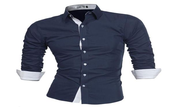 

mens slim fit long sleeve cotton designer shirt casual button business shirt men solid color dress shirts fashion1441531, White;black