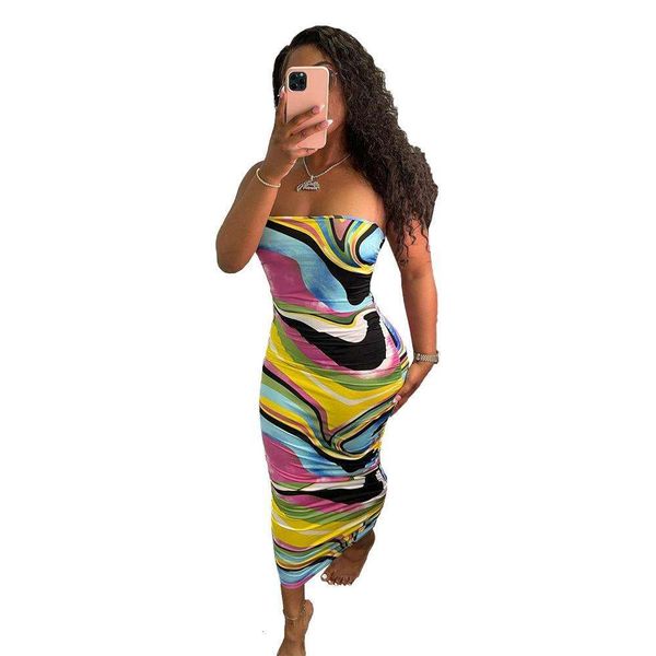 

summer womens multi colored dress with printed tie dye, Black;gray