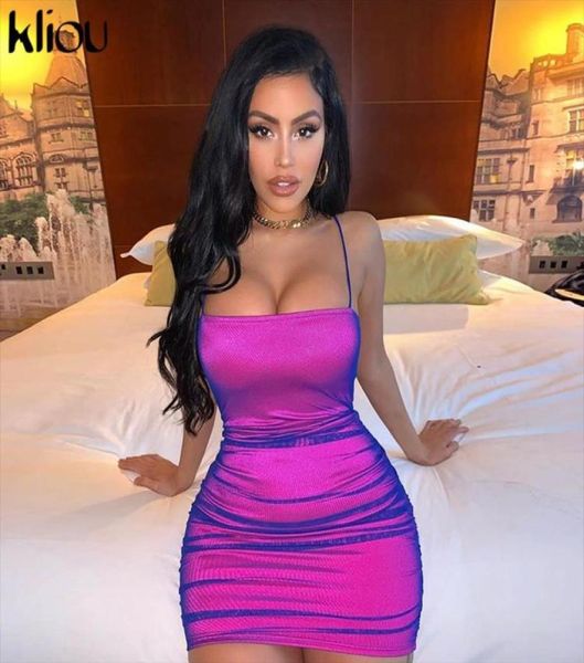 

reflective fashion dress summer clothes for women slash neck camisole skinny mini dresses female club partywear9366321, Black;gray