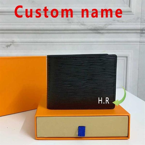 

men designer wallets women luxury purse fashion card holder canvas leather short wallet black brown empreinte bag mone213q, Red;black