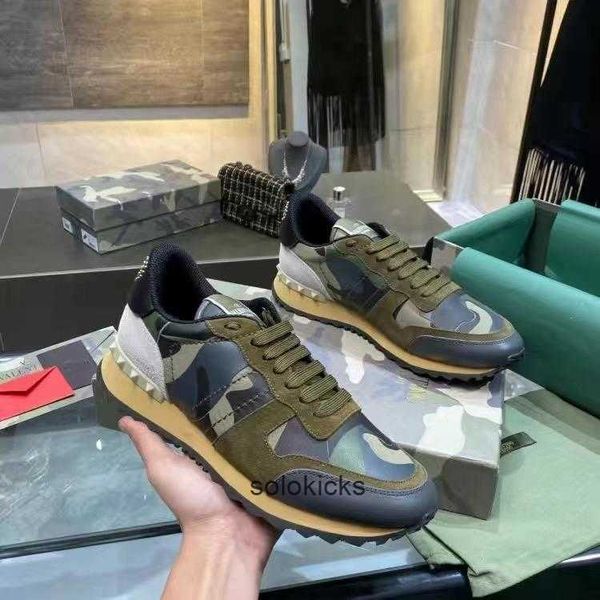 

shoes mesh triple valentinolies rockrunner sneakers in camouflage men fabric rubber stud women black white b uiz luxury designer