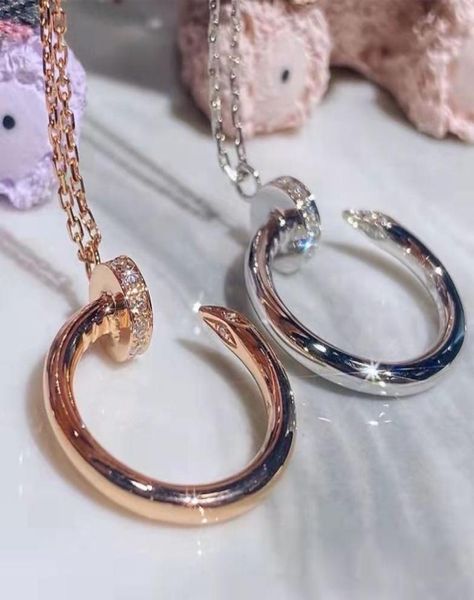 

shrek diamond nail pendant necklace card jewelry gift couple luxury women039s fashion party friendship necklace3584489, Silver