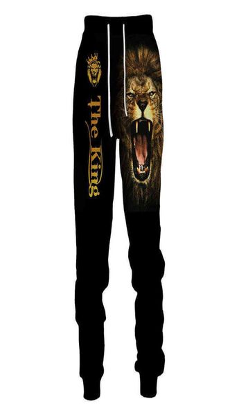

men039s pants new cool 3d printed lion tracksuit sweatpants male jogging casual fashion trousers streetwear pantalones hombre g8604095, Black