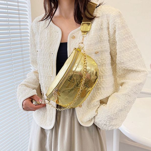 

waist bags fashion lady bag luxury leather fanny pack handbags chain female belt woman shoulder crossbody chest 230821