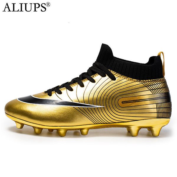 

dress shoes aliups professional children football shoes men kids soccer shoes football boots eu size 30-44 230818, Black