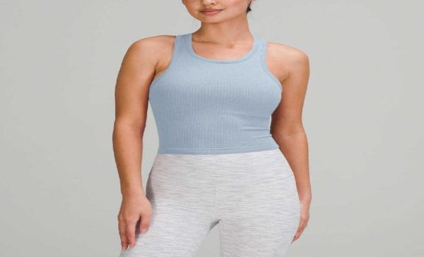 

short yoga vest women039s tank nude feeling with chest cushion breathable gathering sports shirt gym clothes underwear3890718, White