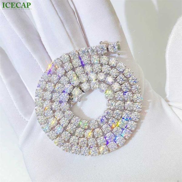 

icecap fashion jewelry wholesale retail size 2mm 3mm 4mm 5mm vvs lab diamond tennis chain 925 sterling silver tennis necklaces